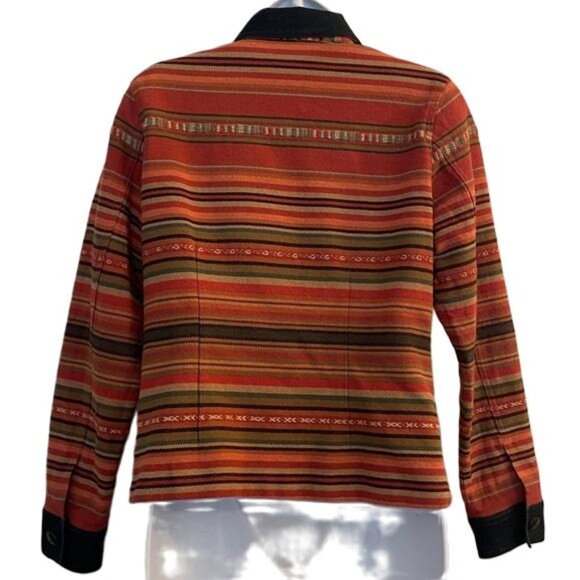 Vintage Coldwater Creek Vibrant Red Southwest Jacket XS - Picture 4 of 7